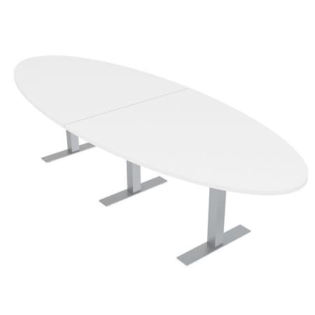 Skutchi Designs 45 in W, 120 in L, 29 in H, Engineered Wood Top, White HAR-OVL-46X119-T-XD09